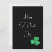 Eenvoudige Elegant Saint Patricks Day Shamrock Bedankkaart (Voorkant)