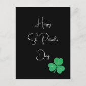 Eenvoudige Elegant Saint Patricks Day Shamrock Briefkaart (Voorkant)