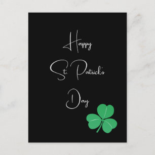 Eenvoudige Elegant Saint Patricks Day Shamrock Briefkaart