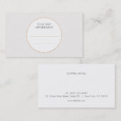 Eenvoudige Elegant Salon Appointment Card Afsprakenkaartje (Voorkant / Achterkant)
