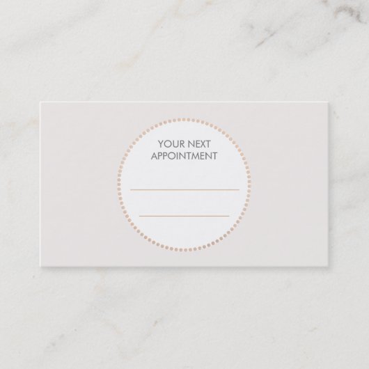 Eenvoudige Elegant Salon Appointment Card Afsprakenkaartje (Voorkant)