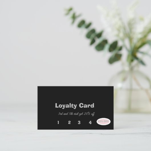 Eenvoudige elegant salon Beauty Customer Loyalty-k Klantenkaartje (Staand voorkant)