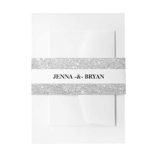 Eenvoudige Elegant schittert Gepersonaliseerd Uitnodigingen Wikkel (Voorkant Voorbeeld)