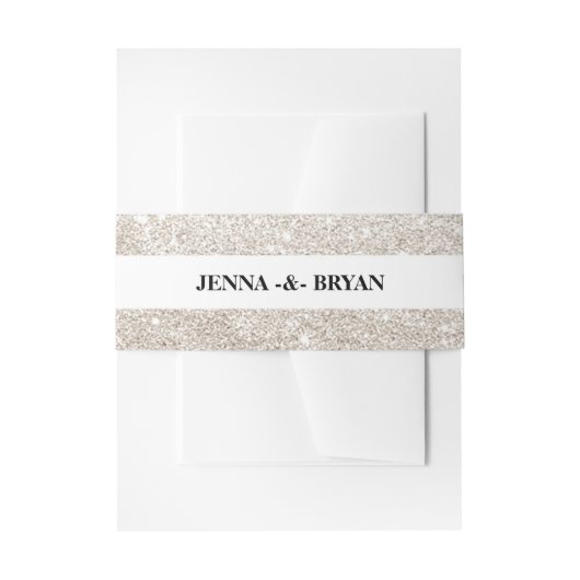Eenvoudige Elegant schittert Gepersonaliseerd Uitnodigingen Wikkel (Voorkant Voorbeeld)