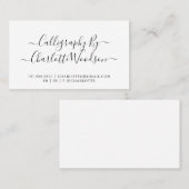 Eenvoudige Elegant Script Calligrafe Visitekaartje (Voorkant / Achterkant)