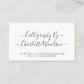 Eenvoudige Elegant Script Calligrafe Visitekaartje (Voorkant)