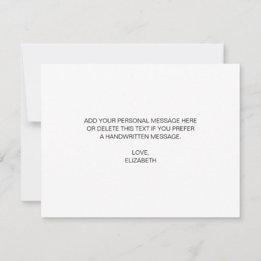 Eenvoudige Elegant Script Matron of Honor Voorstel Notitiekaartje (Achterkant)