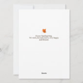 Eenvoudige Elegant Script Thanksgiving familie 6 f Feestdagenkaart (Achterkant)