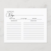 Eenvoudige Elegant Script Vrijgezellenfeest Recipe (Voorkant)