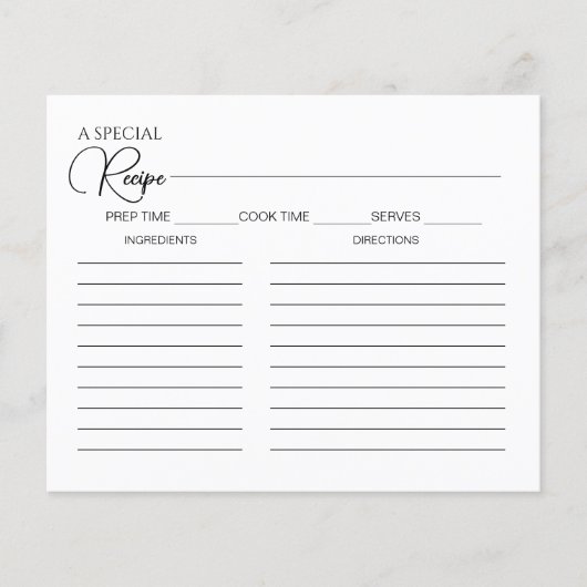 Eenvoudige Elegant Script Vrijgezellenfeest Recipe (Voorkant)