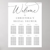 Eenvoudige Elegant Script Welcome & Seating Chart Poster (Voorkant)