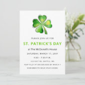 Eenvoudige Elegant Shamrock St Patricks Day Kaart (Staand voorkant)