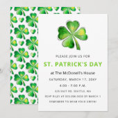 Eenvoudige Elegant Shamrock St Patricks Day Kaart (Voorkant / Achterkant)