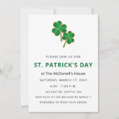 Eenvoudige Elegant Shamrock St Patricks Day Kaart (Voorkant)