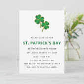 Eenvoudige Elegant Shamrock St Patricks Day Kaart (Staand voorkant)