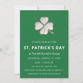 Eenvoudige Elegant Shamrock St Patricks Day Kaart