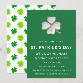 Eenvoudige Elegant Shamrock St Patricks Day Kaart