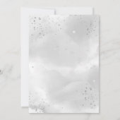 Eenvoudige Elegant Silver Cross Confetti Kaart (Achterkant)