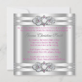 Eenvoudige Elegant Silver Invite Kaart (Achterkant)