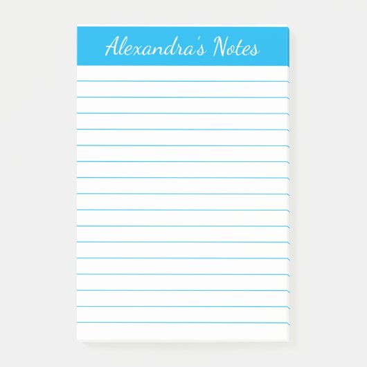 Eenvoudige Elegant Sky Blue-led, op maat gemaakt Post-it® Notes (Voorkant)