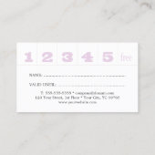 Eenvoudige Elegant Stripes Beauty Salon Loyalty Ka (Achterkant)