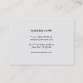 Eenvoudige Elegant Texture Grey Faux Silver Attorn Visitekaartje (Achterkant)