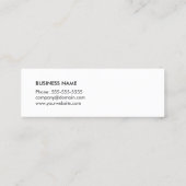 Eenvoudige Elegant Textuur Wit Zwart Stripe Attorn Mini Visitekaartje (Achterkant)