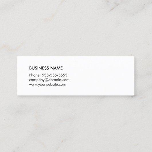 Eenvoudige Elegant Textuur Wit Zwart Stripe Attorn Mini Visitekaartje (Achterkant)