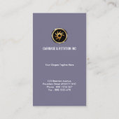 Eenvoudige Elegant Transparant White Wave CEO Foun Visitekaartje (Achterkant)