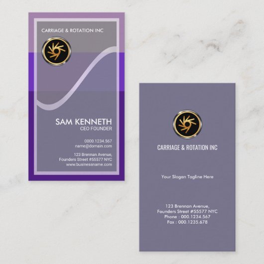 Eenvoudige Elegant Transparant White Wave CEO Foun Visitekaartje (Voorkant / Achterkant)