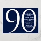 Eenvoudige Elegant Typografie Milestone Birthday R Folie Uitnodiging (Voorkant)