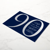 Eenvoudige Elegant Typografie Milestone Birthday R Folie Uitnodiging (Gedraaid)