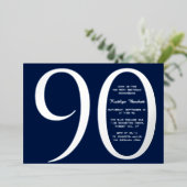 Eenvoudige Elegant Typografie Milestone Birthday R Folie Uitnodiging (Staand Voorkant)