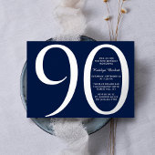 Eenvoudige Elegant Typografie Milestone Birthday R Folie Uitnodiging