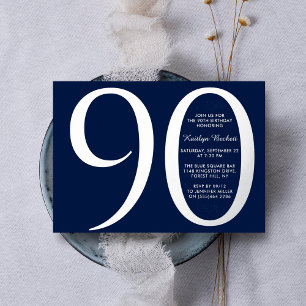 Eenvoudige Elegant Typografie Milestone Birthday R Folie Uitnodiging