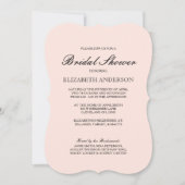 Eenvoudige Elegant Typography Bridal Shower Invita Kaart (Voorkant)