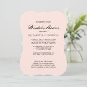 Eenvoudige Elegant Typography Bridal Shower Invita Kaart (Staand voorkant)