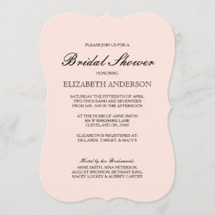 Eenvoudige Elegant Typography Bridal Shower Invita Kaart