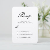 Eenvoudige Elegant Typography Kraft Paper RSVP-kaa RSVP Kaartje (Staand voorkant)
