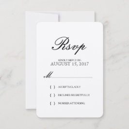 Eenvoudige Elegant Typography Kraft Paper RSVP-kaa RSVP Kaartje