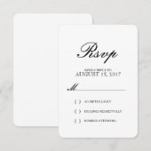 Eenvoudige Elegant Typography Wedding RSVP Card (Voorkant / Achterkant)