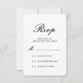 Eenvoudige Elegant Typography Wedding RSVP Card (Voorkant)