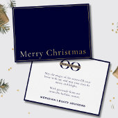 Eenvoudige Elegant Vrolijk Kerstfeest Custom Logo Folie Feestdagenkaart