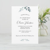 Eenvoudige Elegant Waterverf Eucalyptus Vrijgezell Kaart (Staand voorkant)