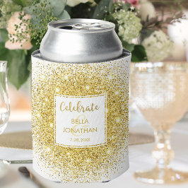 Eenvoudige Elegant Weddenschap Gold Glam Glitter C Blikjeskoeler