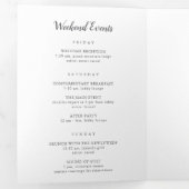 Eenvoudige elegant Weddenschap Welkomstbrief en re Drieluik Programma (Binnenzijde eerst)