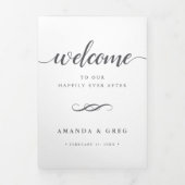 Eenvoudige elegant Weddenschap Welkomstbrief en re Drieluik Programma (Cover)