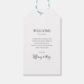 Eenvoudige Elegant Weddenschap Welkomstcadeautjes  Cadeaulabel (Voorkant)