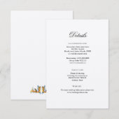 Eenvoudige Elegant Wedding Details-kaart Informatiekaartje (Voorkant / Achterkant)