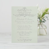 Eenvoudige Elegant Wedding Invitations Kaart (Staand voorkant)